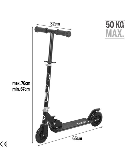Patinete 2 ruedas plegable y ajustable evo - Kiabi