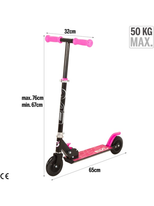 Patinete 2 ruedas plegable y ajustable evo - Kiabi