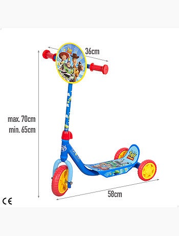 Patinete 3 ruedas 58x36x65-70 cm + 2 años toy story