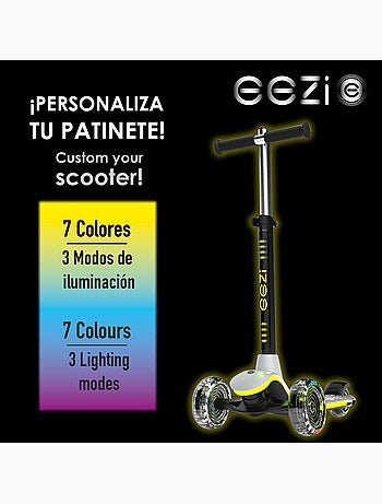 Patinete 3 ruedas c/luces personalizables eezi