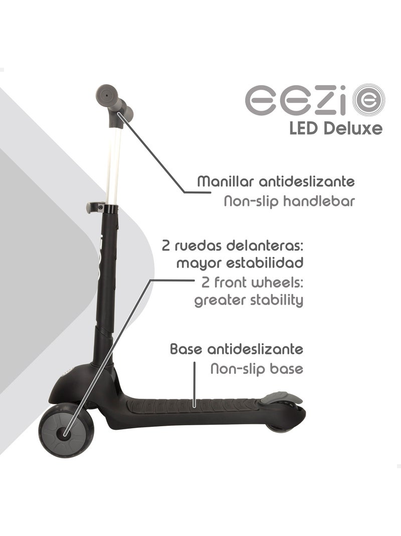 Patinete 3 ruedas c/luces y manillar plegable eezi N/D - Kiabi