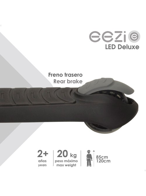 Patinete 3 ruedas c/luces y manillar plegable eezi - Kiabi