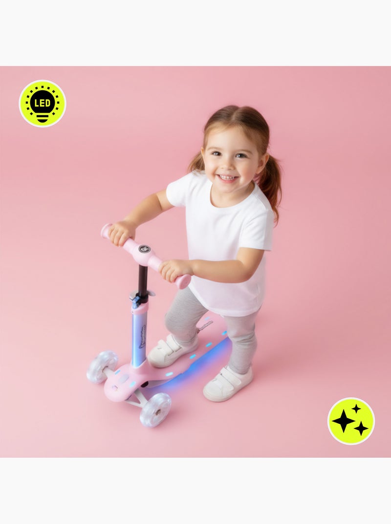 Patinete 3 ruedas HyperMotion BECKY LED Rosa - Kiabi