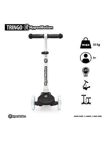 Patinete 3 ruedas LED ajustable máx 50kg HyperMotion