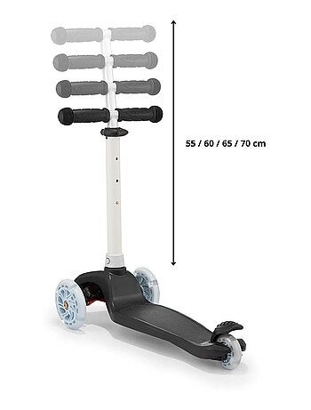 Patinete 3 ruedas LED ajustable máx 50kg HyperMotion