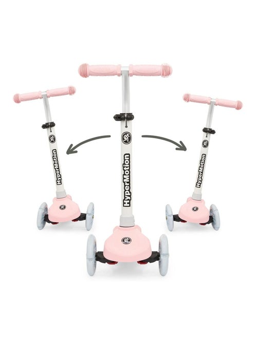 Patinete 3 ruedas LED rosa ajustable máx 50kg HyperMotion - Kiabi