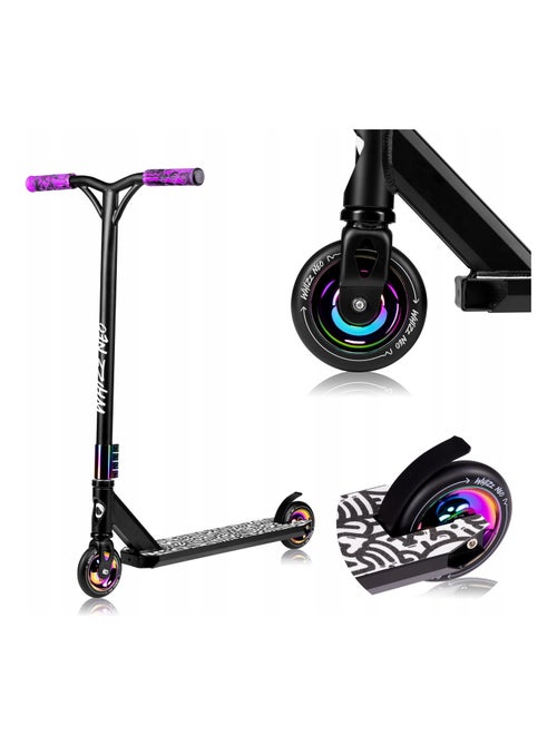 Patinete acrobático LIONELO Whizz - Capacidad de 100 kg - Manillar ancho - Rodamientos ABEC-9 - Negr - Kiabi