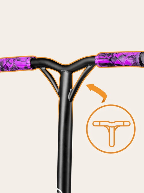 Patinete acrobático LIONELO Whizz - Capacidad de 100 kg - Manillar ancho - Rodamientos ABEC-9 - Negr - Kiabi