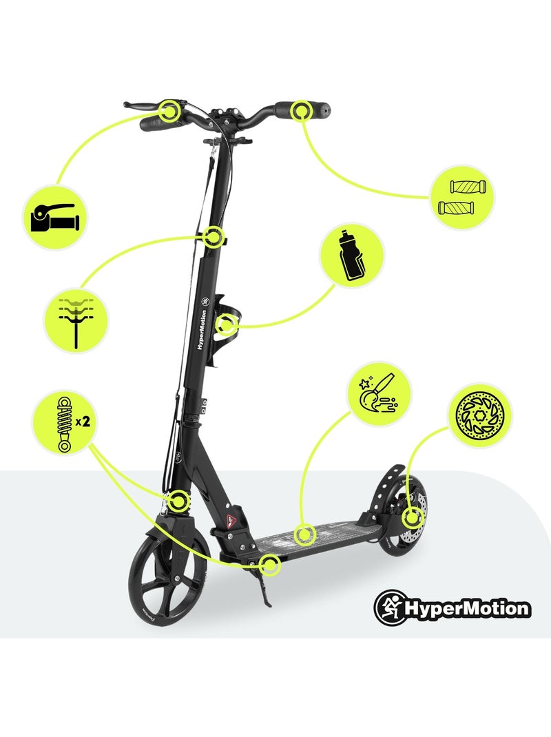 Patinete adulto y juvenil de aluminio plegable skyline con suspensión, frenos y ruedas grandes N/D - Kiabi