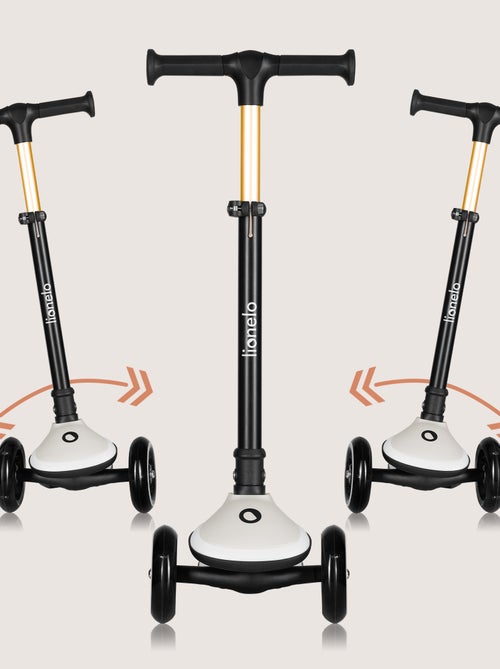 Patinete de 3 ruedas LIONELO Mey - Ruedas iluminadas - Plegable - Altura ajustable - Cesta incluida - Kiabi