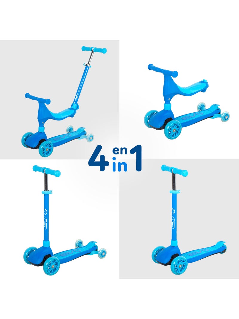Patinete evolutivo 4 en 1 evo Azul - Kiabi