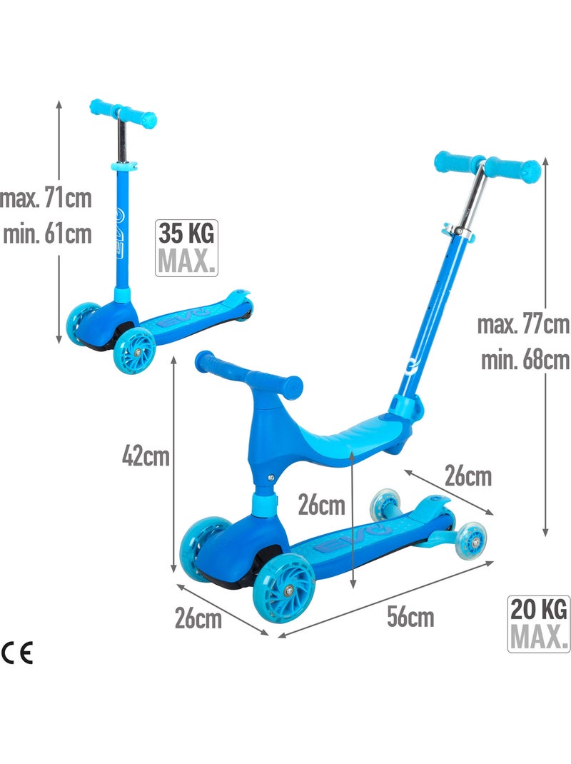 Patinete evolutivo 4 en 1 evo Azul - Kiabi
