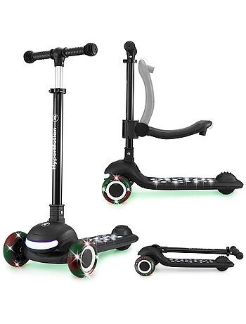 Patinete infantil 3 en 1 HyperMotion LUMI con luces LED y asiento ajustable