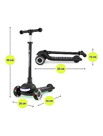 Patinete infantil 3 en 1 HyperMotion LUMI con luces LED y asiento ajustable
