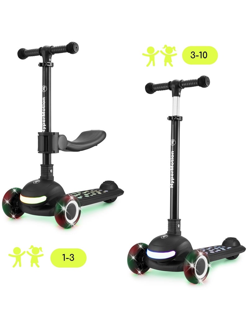 Patinete infantil 3 en 1 HyperMotion LUMI con luces LED y asiento ajustable N/D - Kiabi