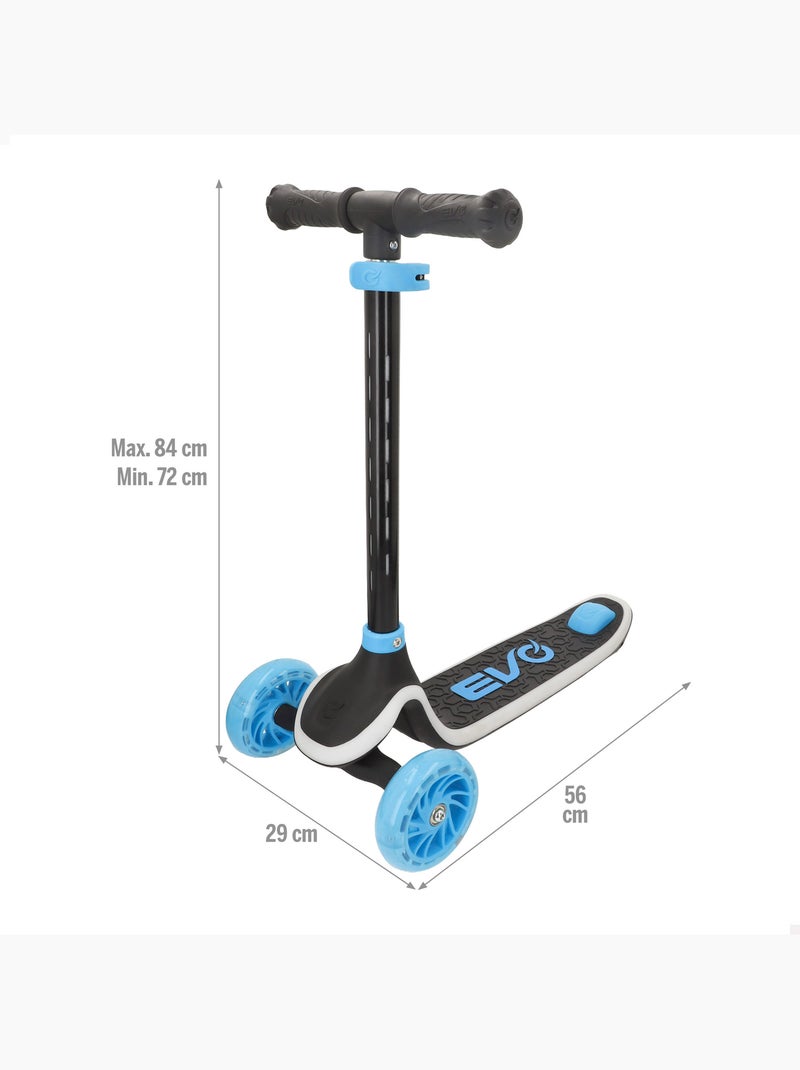 Patinete infantil con 3 ruedas con luces + 3 años evo Azul - Kiabi