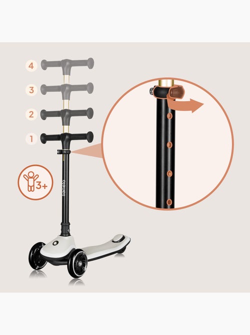 Patinete infantil con casco LIONELO Mey - 3 ruedas con luces - Plegable - Altura ajustable - Kiabi