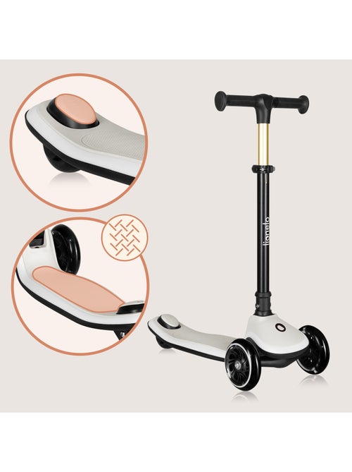 Patinete infantil con casco LIONELO Mey - 3 ruedas con luces - Plegable - Altura ajustable - Kiabi