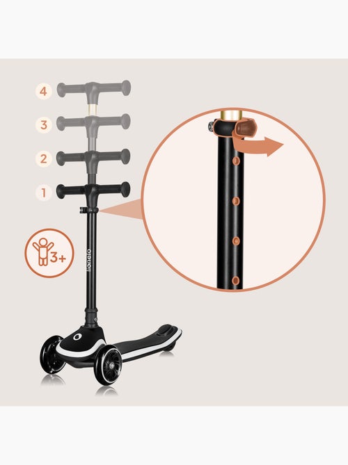 Patinete infantil con casco LIONELO Mey - 3 ruedas con luces - Plegable - Altura ajustable - Kiabi