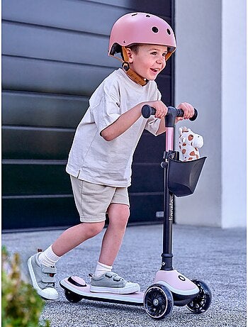 Patinete infantil con casco LIONELO Mey - 3 ruedas con luces - Plegable - Altura ajustable