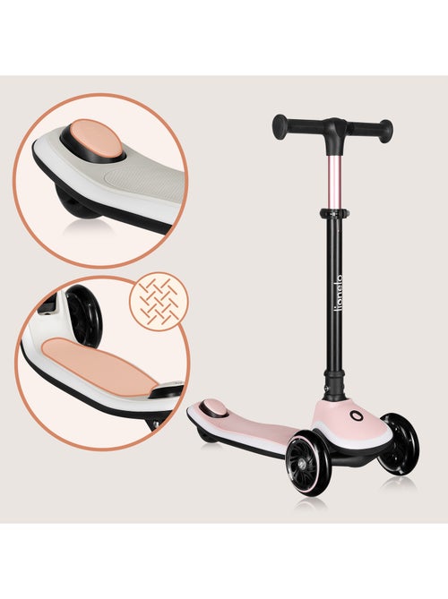 Patinete infantil con casco LIONELO Mey - 3 ruedas con luces - Plegable - Altura ajustable - Kiabi