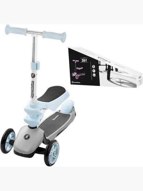 Patinete infantil evolutivo 3 en 1 con asiento manillar regulable 2-6 - Kiabi