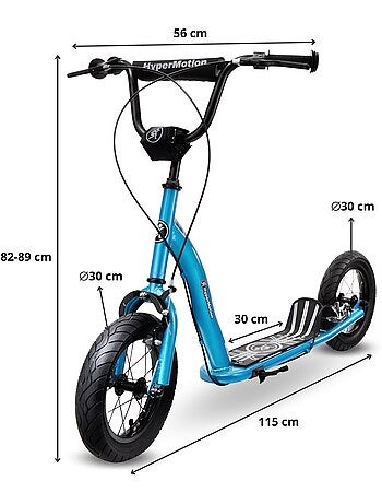 Patinete infantil hypermotion ruby 12.2 con ruedas inflables y frenos desde 5 años
