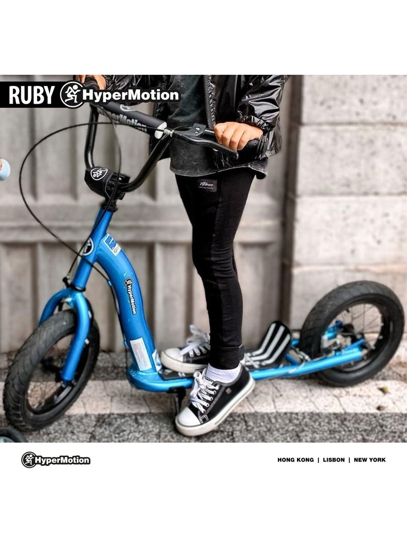 Patinete infantil HyperMotion RUBY 12.2 con ruedas inflables y frenos desde 5 años Azul - Kiabi