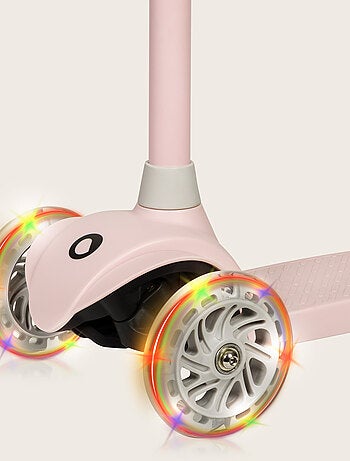 Patinete infantil LIONELO Jessy - Ruedas iluminadas - 3 ruedas - Altura ajustable