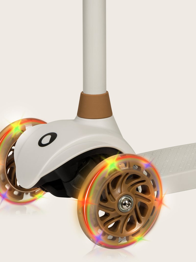 Patinete infantil LIONELO Jessy con casco - Ruedas iluminadas - 3 ruedas - Altura regulable Beige - Kiabi