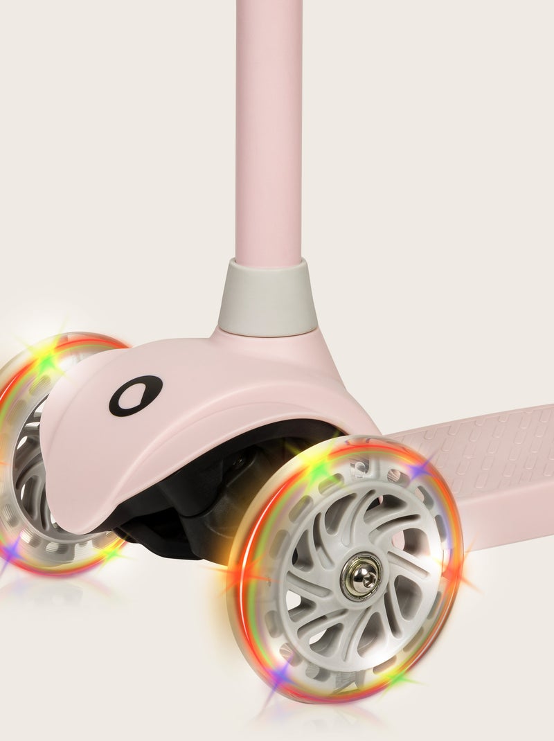 Patinete infantil LIONELO Jessy con casco - Ruedas iluminadas - 3 ruedas - Altura regulable Rosa - Kiabi