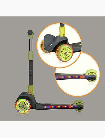 Patinete infantil LIONELO Timmy - 3 ruedas - Rodamientos LED - Altura ajustable