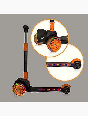 Patinete infantil LIONELO Timmy - 3 ruedas - Rodamientos LED - Altura ajustable