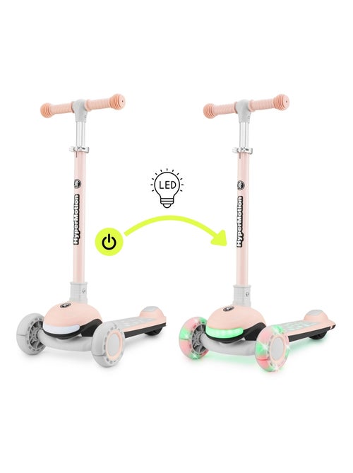 Patinete LED rosa con asiento plegable ajustable HyperMotion - Kiabi