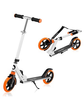 Patinete LIONELO Luca para niños y adultos - Hasta 100 kg - Plegado compacto - Portabotellas