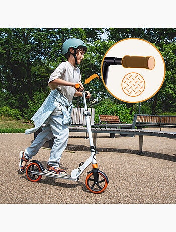 Patinete LIONELO Luca para niños y adultos - Hasta 100 kg - Plegado compacto - Portabotellas