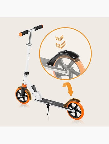 Patinete LIONELO Luca para niños y adultos - Hasta 100 kg - Plegado compacto - Portabotellas
