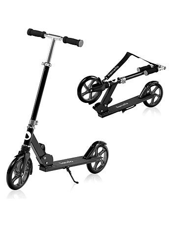 Patinete LIONELO Luca para niños y adultos - Hasta 100 kg - Plegado compacto - Portabotellas