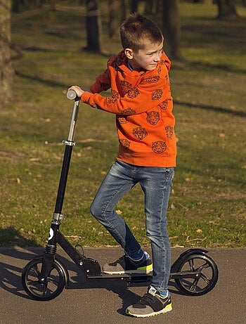 Patinete LIONELO Luca para niños y adultos - Hasta 100 kg - Plegado compacto - Portabotellas