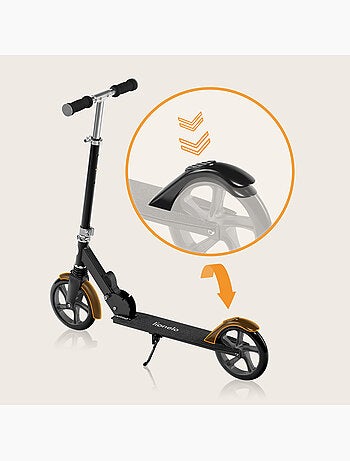 Patinete LIONELO Luca para niños y adultos - Hasta 100 kg - Plegado compacto - Portabotellas