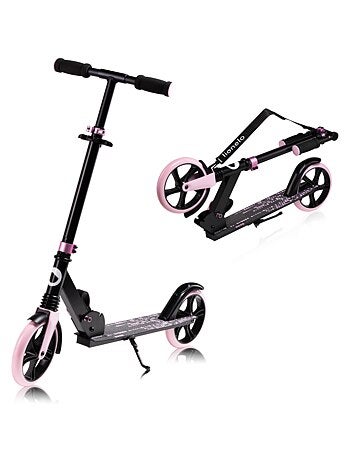 Patinete LIONELO Luca para niños y adultos - Hasta 100 kg - Plegado compacto - Portabotellas
