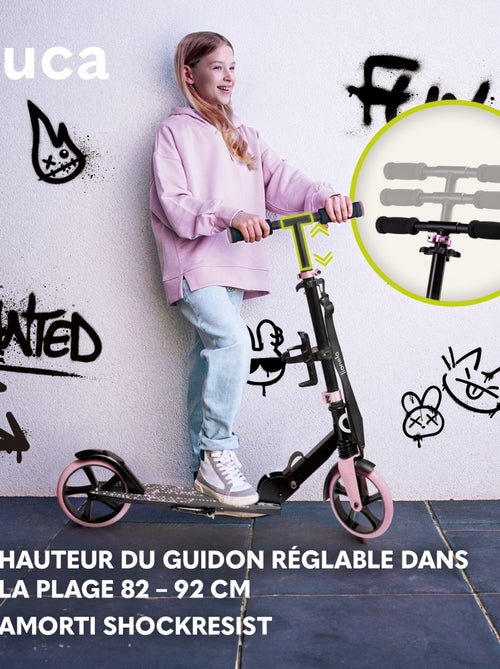 Patinete LIONELO Luca para niños y adultos - Hasta 100 kg - Plegado compacto - Portabotellas - Kiabi