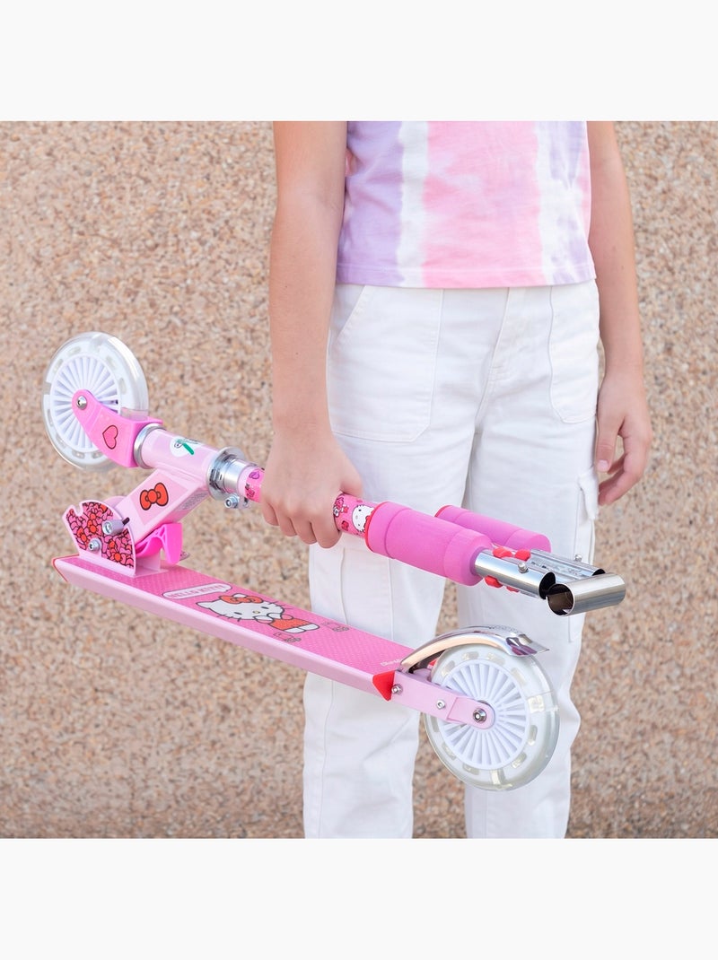Patinete plegable 2 ruedas con luces hello kitty N/D - Kiabi