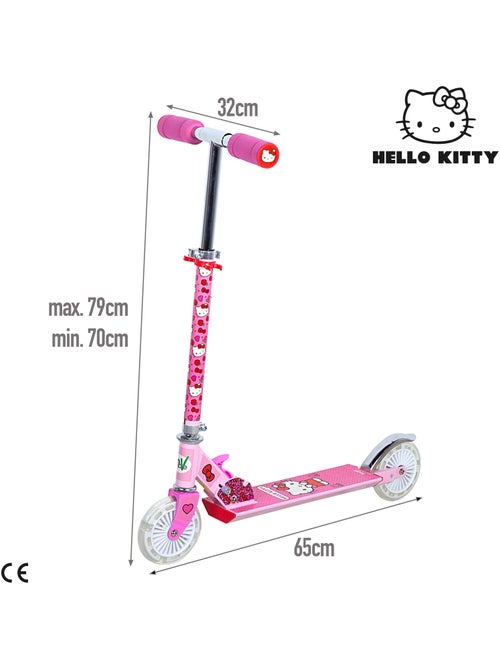 Patinete plegable 2 ruedas con luces hello kitty - Kiabi