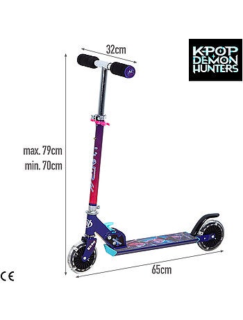 Patinete plegable 2 ruedas con luces kpop demon hunters