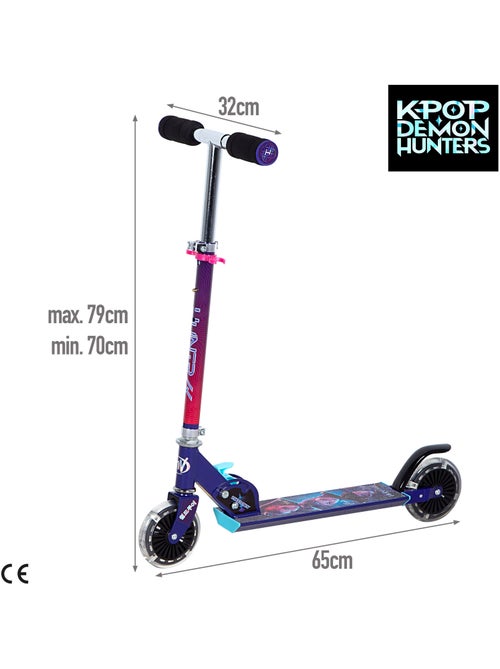 Patinete plegable 2 ruedas con luces kpop demon hunters - Kiabi