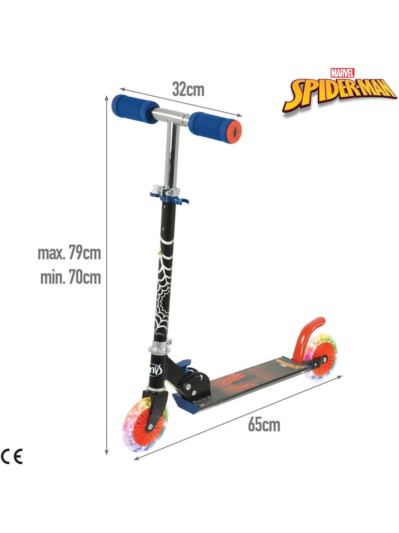 Patinete plegable 2 ruedas con luces spiderman N/D - Kiabi