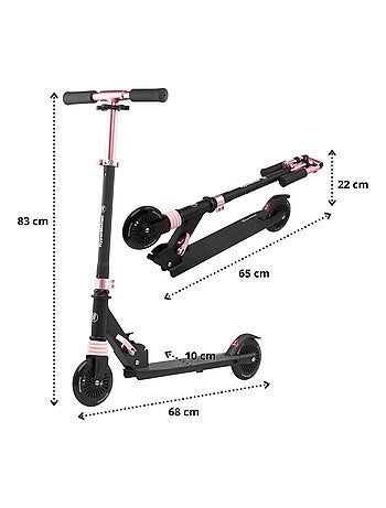 Patinete plegable con amortiguadores ruedas 125mm hypermotion