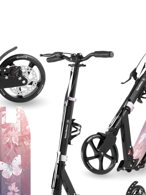 Patinete plegable de aluminio skyline con suspensión, freno de disco y ruedas 200 mm - Kiabi