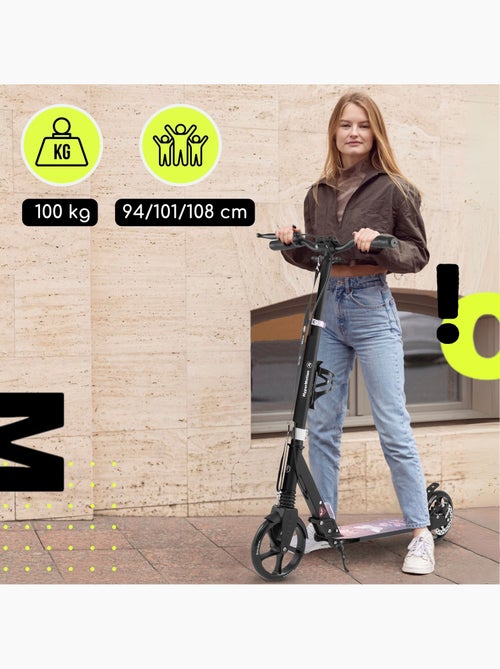 Patinete plegable de aluminio skyline con suspensión, freno de disco y ruedas 200 mm - Kiabi